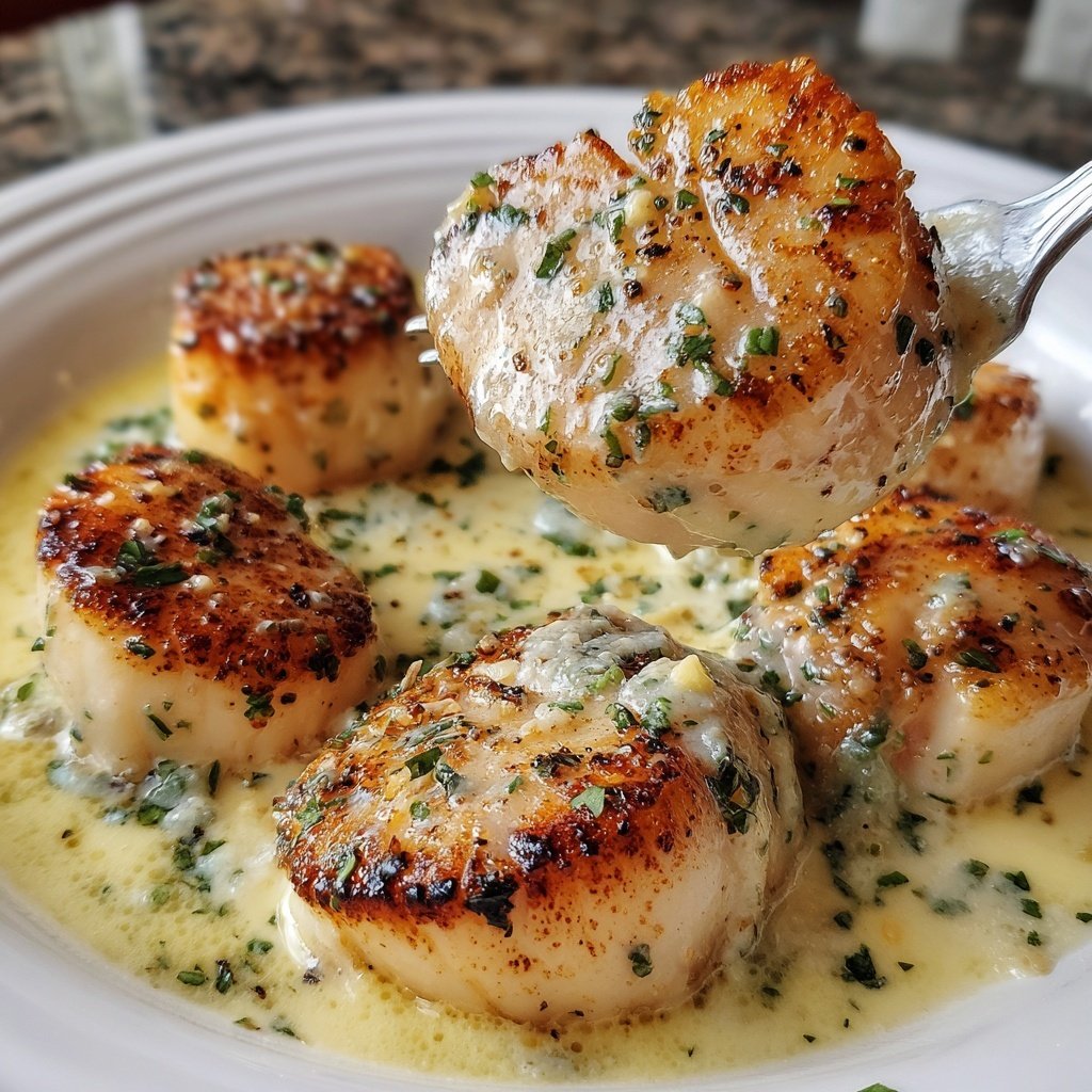 Scallops with White Wine Cream