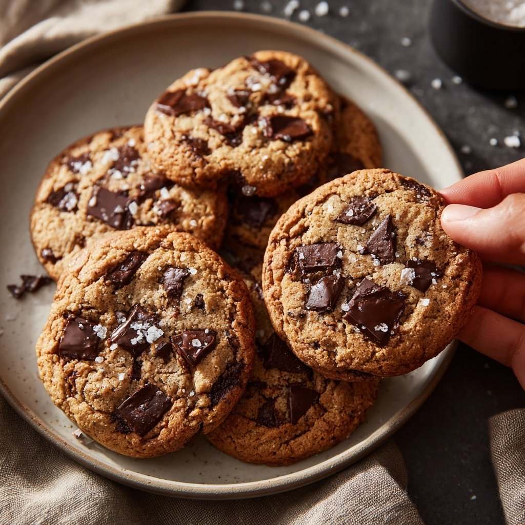 Crispy and Chewy Chocolate Chip Cookies