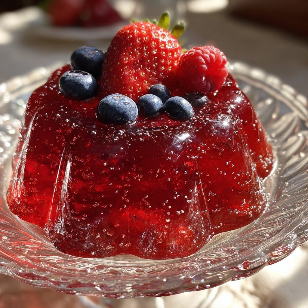 Champagne Jelly with Berries