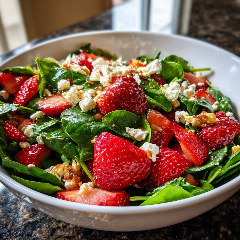 Strawberry Spinach Salad With Feta