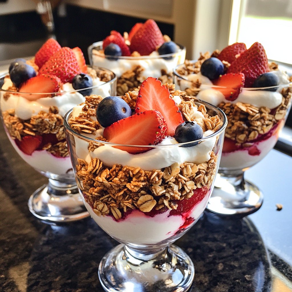 Valentine Breakfast Berry Yogurt Parfaits