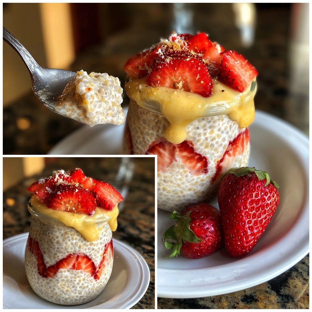 Strawberry Vanilla Chia Breakfast Pudding