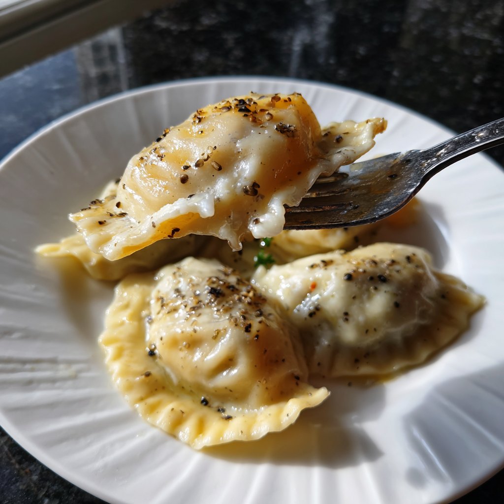 Wild Mushroom Ravioli with Truffle Oil