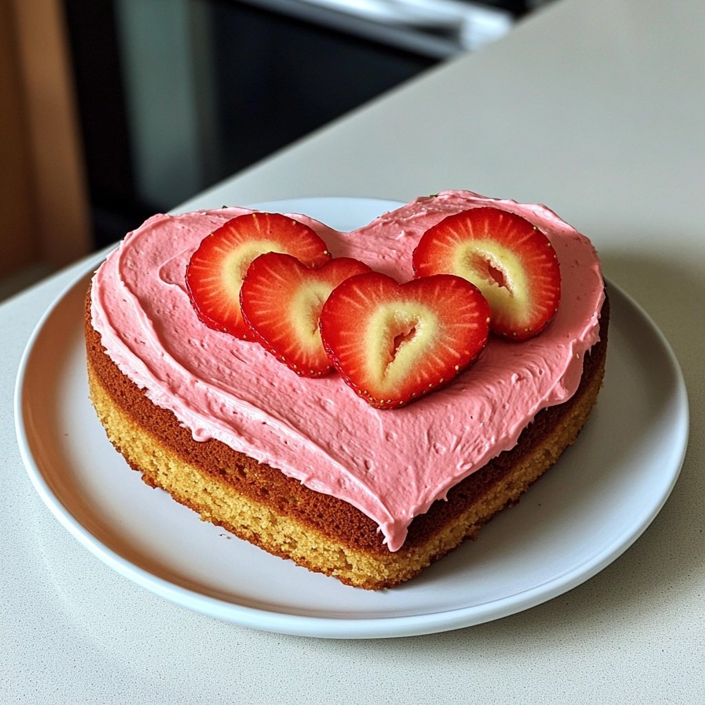 Valentines Heart Cake Easy