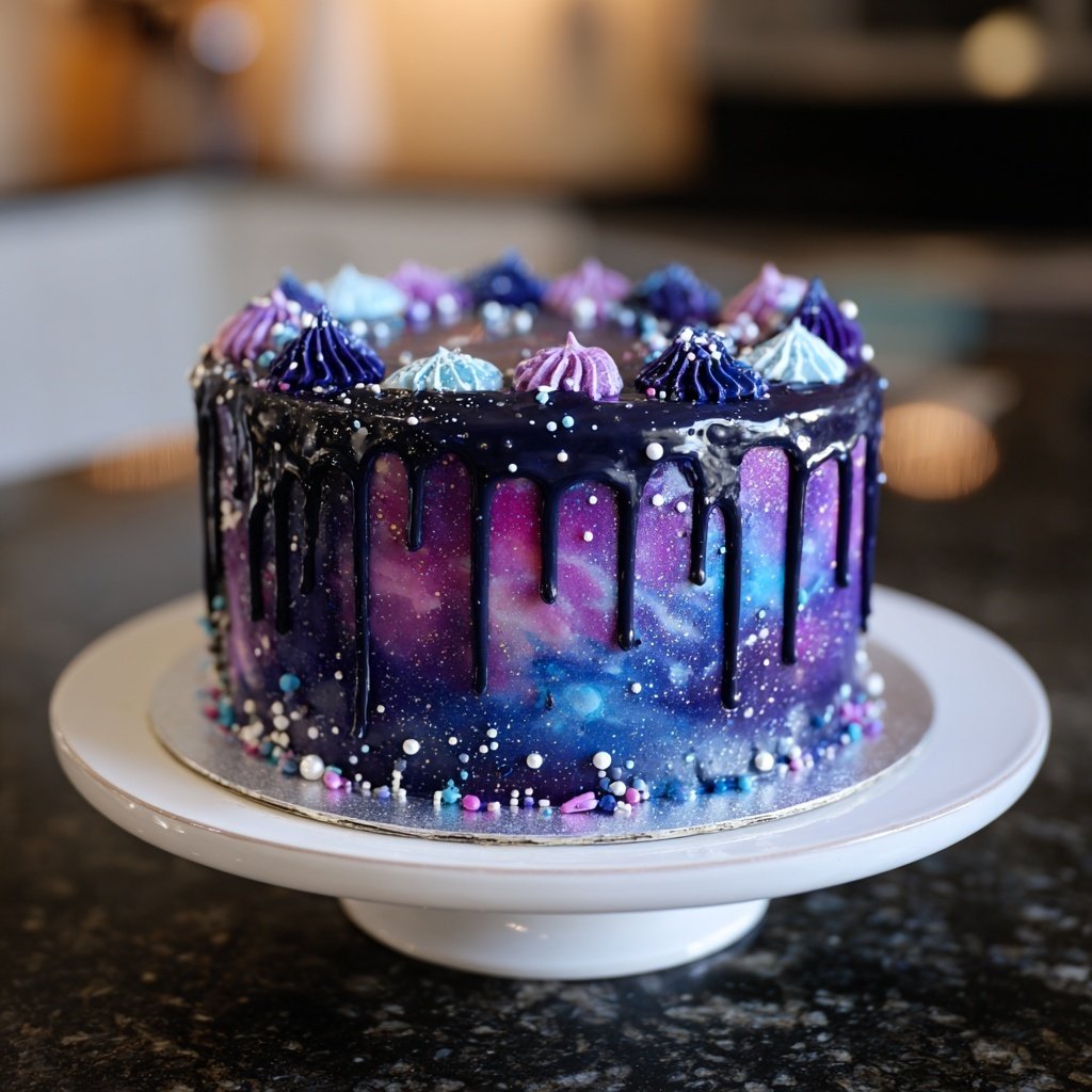 Galaxy Themed Pisces Cake